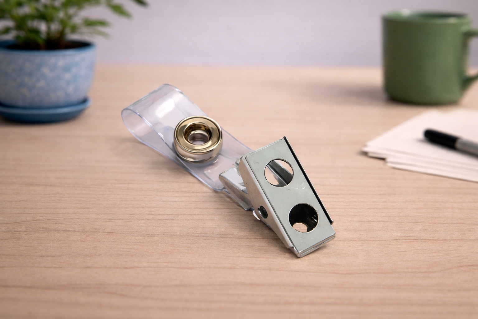 Metal Bulldog Gator Clip w/ PVC strap