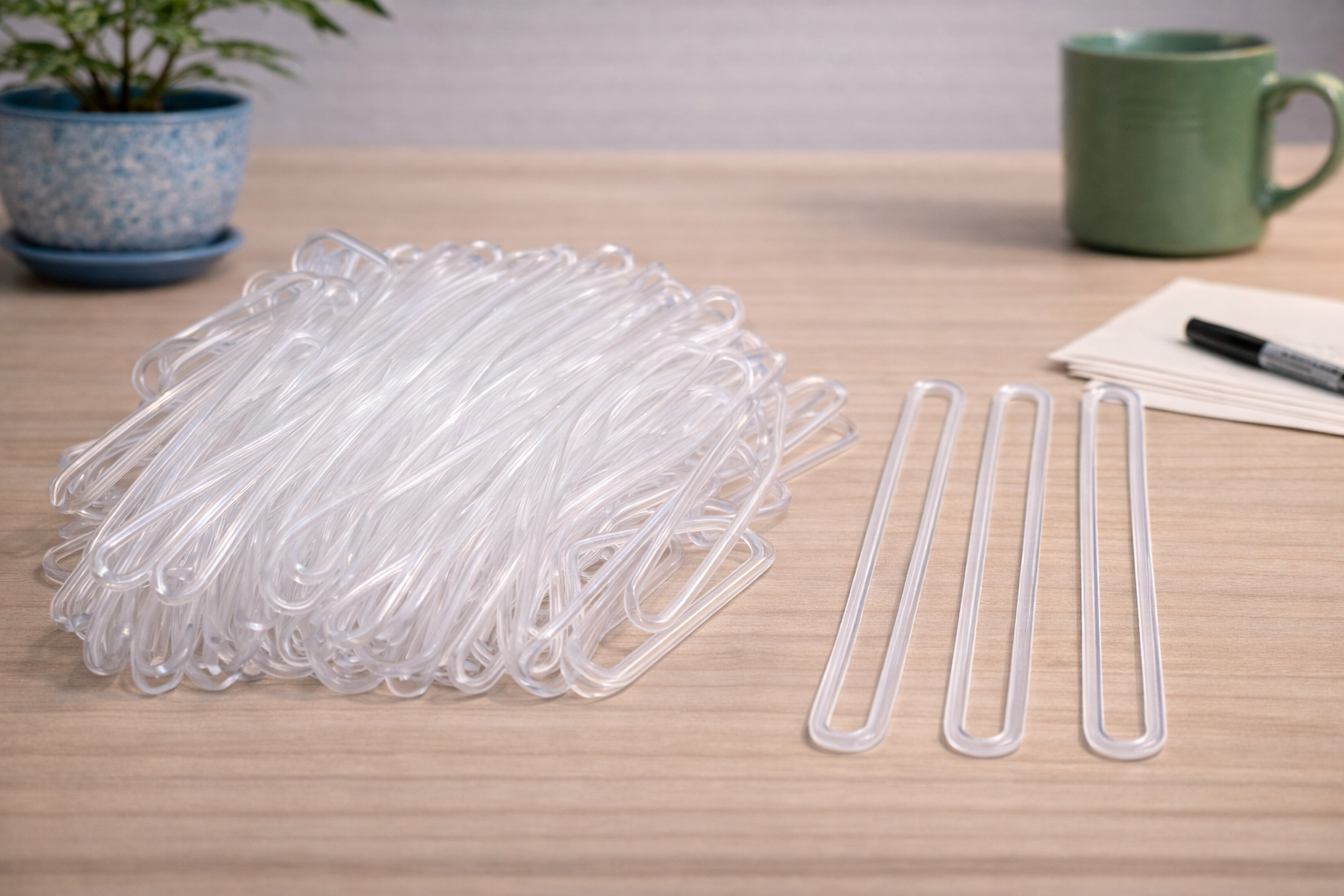 Clear Plastic Luggage Loop Straps, Worm Loops for Luggage